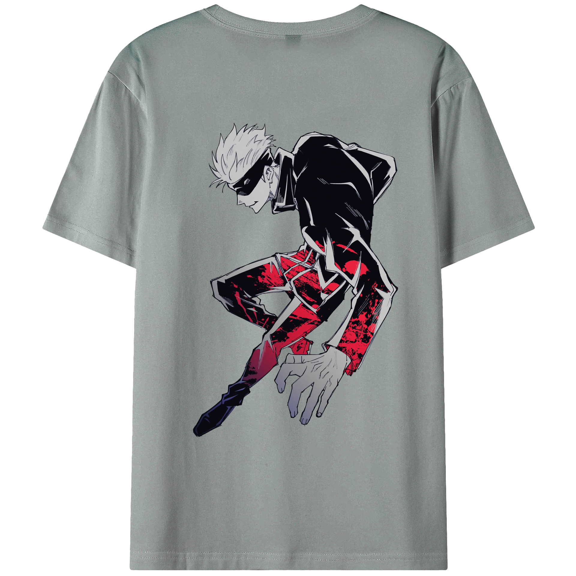（画像用） 呪術廻戦 Jujutsu Kaisen 綿100％ メンズ半袖Tシャツ（バックプリント） 通気性